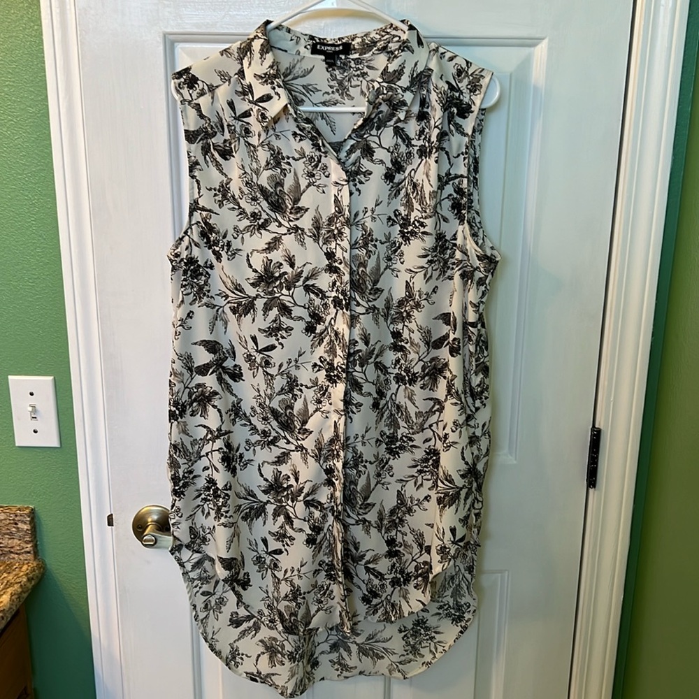 Nature print high low tank Express size Large